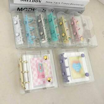 Sanrio 1pc M5 Portable Transparent Loose-Leaf Binder, Transparent Sticker Book Loose-Leaf Binder, Seal Book, Sticker Book, Photo Storage Bag, Can Be Used As Photo Album, Budget Planner, Diary, Notebook, Office Supplies