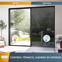 NICLY Película de Privacidad Anti-UV 60x300cm, Protectora Térmica Polarizada Unidireccional para Ventanas de Casa, Fácil Instalación, Resistente Sin Pegamento - 40 x 300 cm - Ver 10