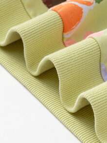 mini bala Áo nỉ tay dài cho bé gái mềm mại, dễ thương, bền, thoải mái cho mùa thu - tông màu vàng - Xem 8