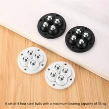 4pcs Swivel Casters Wheels, Adhesive Roller Furniture Casters, Quiet Movable Small Wheels For Furniture And Appliances