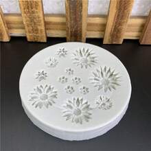 1 khuôn silicon hình hoa cúc, khuôn nến, khuôn xà phòng, khuôn nhựa, khuôn trang trí bằng đất sét mềm và nhựa epoxy tự làm, dụng cụ trang trí thủ công. - trắng - Xem 5