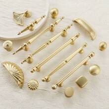 Gold Full Set Furniture Handles, Suitable For Any Furniture Including Drawers, Cabinets, Doors, Made Of Zinc Alloy, French Luxury Style Cabinet Pulls - Gold - View 2