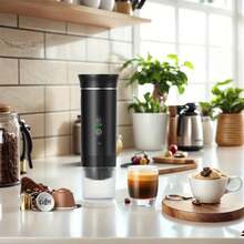 2026 New Intelligent Dual Temperature Coffee Maker, With Digital Display, 2.71 Oz Water Tank Capacity, 5.07 Oz Cup Capacity, 2500mAh*3 Battery - USB Charging, ABS Material, Fast Heating And Electric Espresso, Ideal For Travel And Office, Can Be Used As A Travel Coffee Cup, Also A Fashionable Coffee Maker.