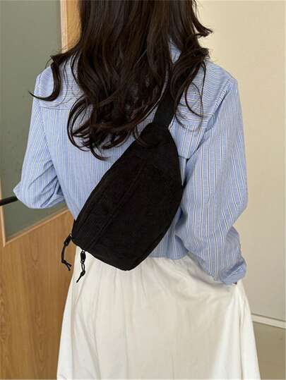 Casual Large Capacity Multi-Pocket Lightweight Minimalist Waist Bag/Chest Bag Suitable For Vacation, Sports, Unisex