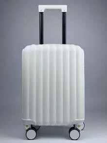 ANAC Standard Travel Carry-On Suitcase 10kg ABS Resistant | Double 360° Wheels Built-In Padlock USB Input Expandable Zipper - White - View 7