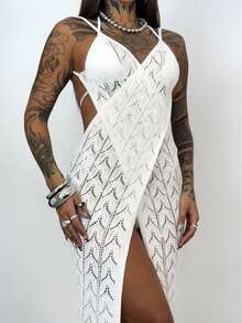 Beach Cover-Up, Pool, Lace, Knit, Summer, Vacation Dress - Tắt - Xem 1