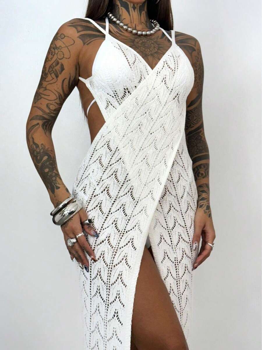 Beach Cover-Up, Pool, Lace, Knit, Summer, Vacation Dress - Tắt - Xem 1