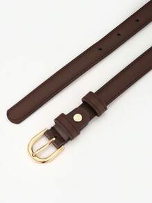 Metal Buckle Waist Belt, Suitable For Dresses In Summer And School
