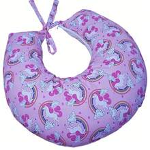 Nursing Pillow Cover Refill Model In Printed Fabric - Pink Unicorn - View 2