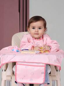 Baby Bibs With Tray, Toddler Waterproof Bib Placemat, Children's Highchair Cover - Multicolor - View 5