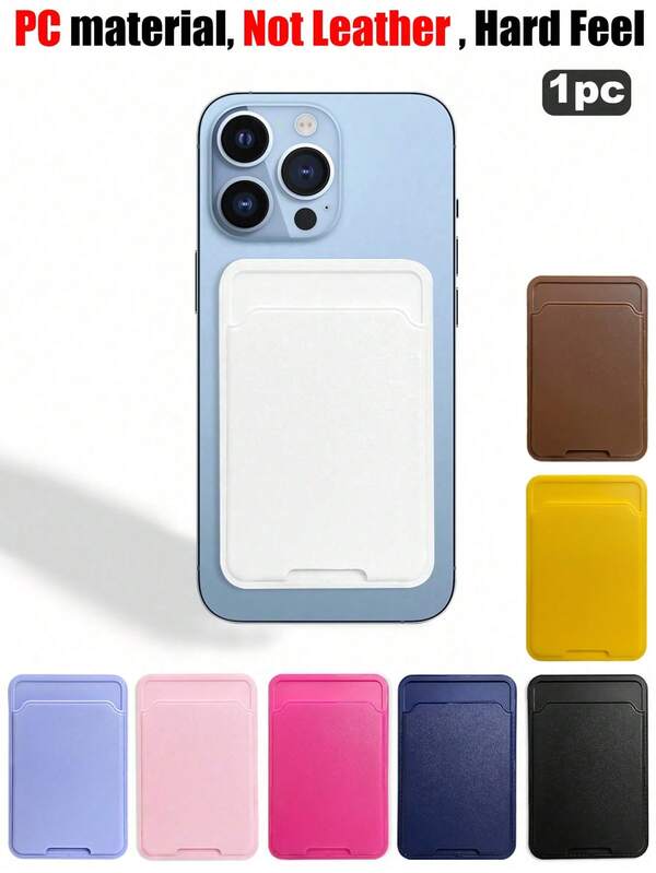 1pc Phone Card Holder PC Material Stick-On Card Sleeve For ID/Metro/Bank Cards For Check ID Business Card, Gifts For Mother, Family, Friends, Birthday, Holiday Card Cover