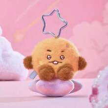 BT21 KPOP卡通旅行系列毛绒公仔钥匙扣包包挂件可爱女娃娃挂件礼物粉丝AMRY收藏玩偶生日礼物情侣礼物圣诞礼物 - 彩色 - 查看 6