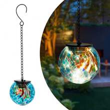 Solar Hanging Lanterns Outdoor, Solar Glass Gazing Ball Lights, Waterproof Led Globe Light For Garden Yard Tree Party Decorations, Colorful Dot-151836 - ColorfulDot - Xem 1