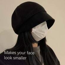 Women's Autumn And Winter Face-Covering Versatile Fleece Bucket Hat Winter Warm