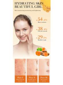 50g Turmeric Brightening Face Cream, Reduces Fine Lines, Fades Wrinkles, Brightens Complexion, Enhances Radiance, Moisturizes And Hydrates, Balances Skin Moisture, Day And Night Care - Yellow - View 10