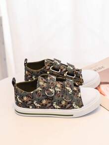 GENGASUN 1 szt. chłopięce, okrągłe, niskie, codzienne buty z nadrukiem w kształcie kreskówek na wiosnę/jesień