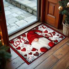 1 pieza Alfombra de Gnomo Rojo, Decoración del Día de San Valentín, Adecuada para Sala de Estar/Dormitorio/Oficina/Patio/Jardín, Acogedor y Elegante, Felpudo de Interior y Exterior, Alfombra Pequeña, Felpudo de Bienvenida, Alfombra, Felpudo Exterior, Alfombra de Cocina, Decoración del Hogar, Felpudo de Entrada, Alfombra Pequeña de Área, Almohadilla Exterior, Decoración del Hogar, Alfombra de Área, Alfombra de Jardín, Alfombra Lavable