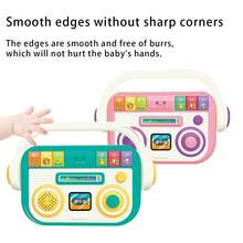 Baby Learn Music Player Pretend Radio With Lights & Songs For Infants Ages 12+ Months, Radio Design Musical Toy For Toddlers, Baby Music Toy With Lights Parent-Child Interactive Toy Gift Game Boy Girl 1st Gift