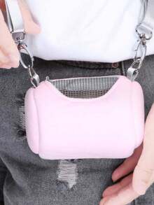 便携式仓鼠背包 - 柔软透气的仓鼠及小型宠物旅行包（舒适圆形设计 - 非常适合带宠物去看兽医和户外探险）