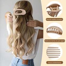 Horquillas Planas para Cabello, Pinzas para el Cabello Planas y Curvas para Mujeres Cómodas, Pinzasómicas Curvas para el Cabello Antideslizante para Cabello Grueso y - 1 - Ver 9