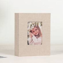 1pc 4x6 Photo Album, 100 Capacity, Linen Fabric Cover, Slip-In Pocket Style, Suitable For Wedding, Family, Vacation, Anniversary, Birthday Gifts, Anniversary Celebration, Perfect Gift - Multicolor - View 19