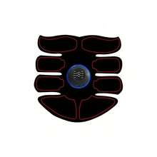 1PC Inalámbrico EMS estimulador muscular Cinturón para dar forma abdominal - Entrenador de Abs para entrenamiento en casa y oficina - Equipo de fitness para hombres y mujeres - Negro - Ver 9