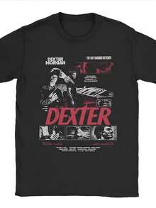 Morgan Street T-Shirt Men Women's Cotton Novelty T-Shirt Crewneck Movie T-Shirt Short Sleeve - 黑色 - 查看 1