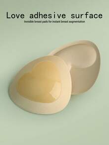 Women's Invisible Filling Bra Pad Sponge Bra, Heart-Shaped Breast Pad Breast Enhancement Pad, Swimsuit Silicone Breast Pad, Nipple Cover Sticker Patch