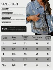 Women's Printed Button Style Slim Fit Long Sleeved Denim Denim Jacket - 藍色 - 查看 6