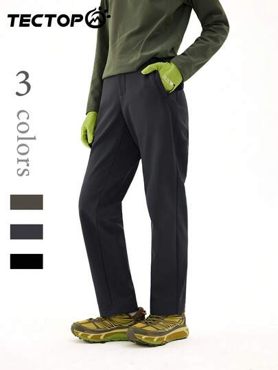 TECTOP 女士户外保暖内衬长裤，带拉链口袋，弹性面料，舒适休闲徒步裤，透气性好，适合秋冬季穿着