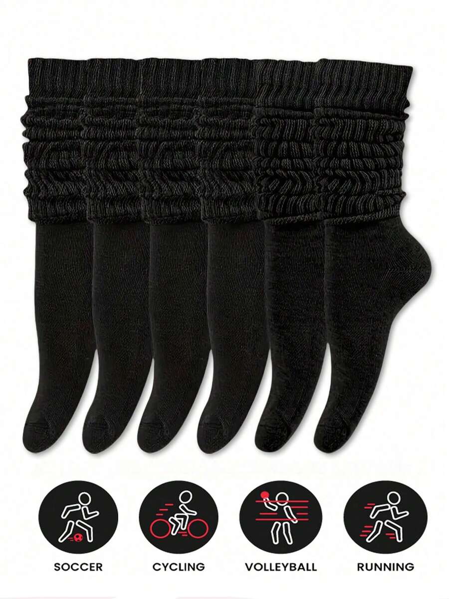 3 Packs/6 Packs Of Solid Color Couple Socks, Women's Mid Tube Socks, Short Tube Socks, Spring And Autumn Season Gifts(Without Sock Card)