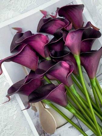 S-Artificial Calla Lily Bouquet, Fake Flower Bouquet, Artificial Breathing Flower, Suit