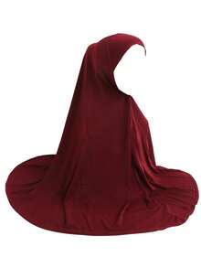 1 Khăn trùm đầu tiện lợi cho phụ nữ theo đạo Hồi, Khăn choàng đơn giản bằng vải lanh pha lê màu trơn, Khăn trùm đầu đa năng thời trang, Khăn trùm đầu Niqab chống nắng khi cầu nguyện ngoài trời thoáng khí - khăn xếp - Xem 14