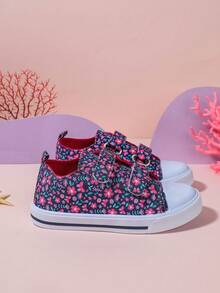 GENGASUN 1 szt. Dziewczęce, okrągłe, niskie, codzienne buty z nadrukiem w kreskówkowe wzory na wiosnę/jesień