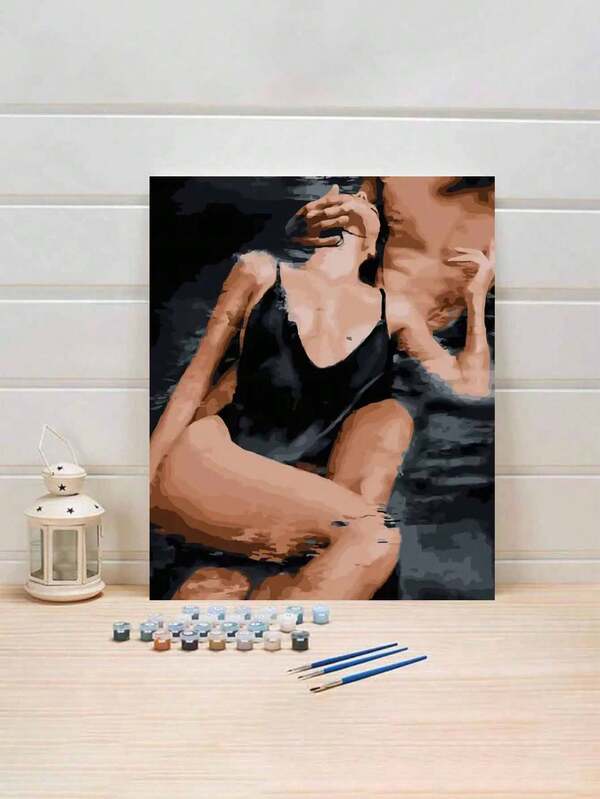 DIY Paint By Numbers For Adults - Beautiful Women Art Kit, 16x20 Inch Acrylic Painting Set With Brushes And Paints, Frameless Wall Decor Craft, Ideal Gift For Birthdays, Father'S Day, Christmas, Mother'S Day