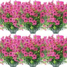 1/3/8/80 Mazzi di Fiori Artificiali per Esterni/Interni, Giardini, Verande, Fioriere per Davanzali, Casa, Matrimoni, Stile Fattoria, Piante di Fiori Finti, Fiori Artificiali da Esterno, Durevoli e Non Sbiadenti, Fiori di Plastica Finti, Piante Finte, per Decorazione, Vasi Appesi, Decorazione Floreale per Casa e Cucina, Decorazione per il Ringraziamento, Ognissanti, Autunno - Fucsia - Visualizzare 1