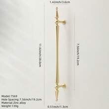 Gold Full Set Furniture Handles, Suitable For Any Furniture Including Drawers, Cabinets, Doors, Made Of Zinc Alloy, French Luxury Style Cabinet Pulls - Gold - View 19