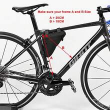 1 szt. Torba na ramę roweru z szybkim zapięciem i trójkątem – lekka torba do przechowywania rowerów zapewniająca łatwy dostęp, torba na ramę roweru górskiego i szosowego, kompaktowy organizer rowerowy na narzędzia i niezbędne rzeczy – niezbędne akcesoria rowerowe, sprzęt do dojazdów do pracy, akcesoria rowerowe, plecak na wyprawy w plener, przechowywanie rowerów w podróży