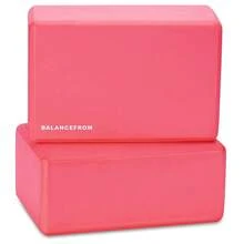 Set Of 2 High Density Yoga Blocks, 9"X6"X4" Each, Pair, Multiple Colors-743330 - Đỏ - Xem 3