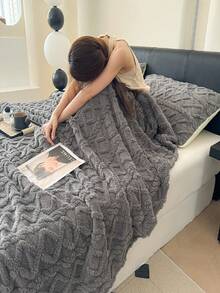 1 pieza Manta estilo bohemio en beige, manta de forro polar de tafetán jacquard, manta suave y ligera, transpirable y cálida de doble uso como cubrecama/chal para sala de estar, dormitorio, dormitorio, decoración de muebles, para todas las estaciones, el tamaño pequeño se puede usar como toalla de playa