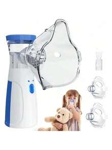 AIQUE Inalador Portátil Ultrassônico - Mini Nebulizador Silencioso com Bateria Longa Duração - Multicolorido - Visão 9