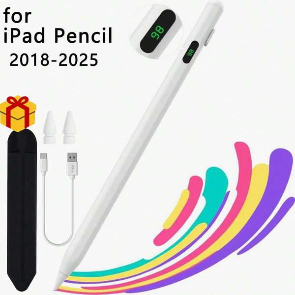 Lápiz stylus compatible con iPad de 6ta a 11va generación - Lápiz activo de carga rápida compatible con iPad Pro 11"/12.9" de 2018-2025, iPad Air 3/4/5/M2/M3, iPad Mini 5/6 Gen - Blanco [Precisión perfecta y acoplamiento magnético] Los lápices MYSTILUCK utilizan una nueva generación de chips inteligentes con señales talla grande fuertes y precisión a nivel de píxel de hasta 0.1 mm, sin retrasos. Regalos para madres, familia, amigos, niños, cumpleaños, vacaciones, accesorios para teléfonos