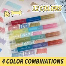 Stackable Soft-Tip Fluorescent Pens, Portable Colorful Highlighter Pens For Journaling, Students, Coloring, Stress Relief