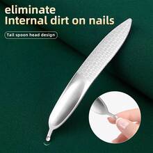 羽毛形双面指甲锉，迷你修甲工具，家用沙龙便携设计，顺滑指甲护理，旅行必备，美容工具 - 彩色 - 查看 4