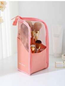 Travel Makeup Bag, 1Pc Large Capacity Lightweight Toiletry Handbag Bath Shower Bag Multifunctional Cosmetic Organizer Cute Handbag Wallet Pouch Case Portable Cosmetics Brush Storage Clutch With Zipper Closure For Lipstick, Brush, Skincare, Mobile Phone, Coin, Small Items, For Home, Travel, Vacation And School Use,Makeup Bag Makeup Pouch Skincare Bag Toiletry Bag Packing Cubes,Travel Essentials Storage Makeup Organizer Makeup Case Makeup Travel Toiletry Organizer Essentials Gifts Storage Zipper Accessories Nail - Hồng - Xem 7