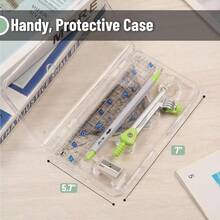 Mr Pen- Geometry Set, 7 Pcs, Compass For Geometry Compass Math, Geometry Kit With Storage Box, Math Compass, Geometry Set For School, Protractor And Compass Set, Drawing Tools, Ruler Set - White - View 3