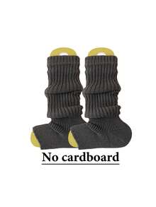 1 Pair Vertical Striped Knit Leg Warmers, Personalized Subculture Y2K Style