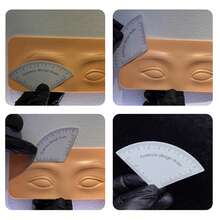 1pc Reusable Eyebrow Design Ruler Makeup Drawing Guide For Business Trip Or Home Use