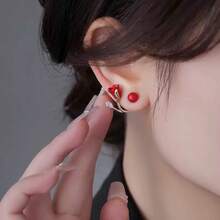 A Pair Of Tulip Earrings For Couples,  For Sensitive Skin, Anniversary Gift, Couple Symbol Set