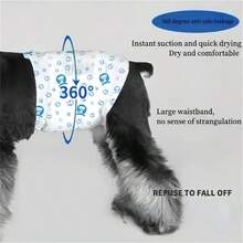 Almohadillas de entrenamiento para perros, pañales desechables súper absorbentes a prueba de fugas para mascotas, accesorios para mascotas, pañales higiénicos para perros hembra y macho, 10/12 unidades